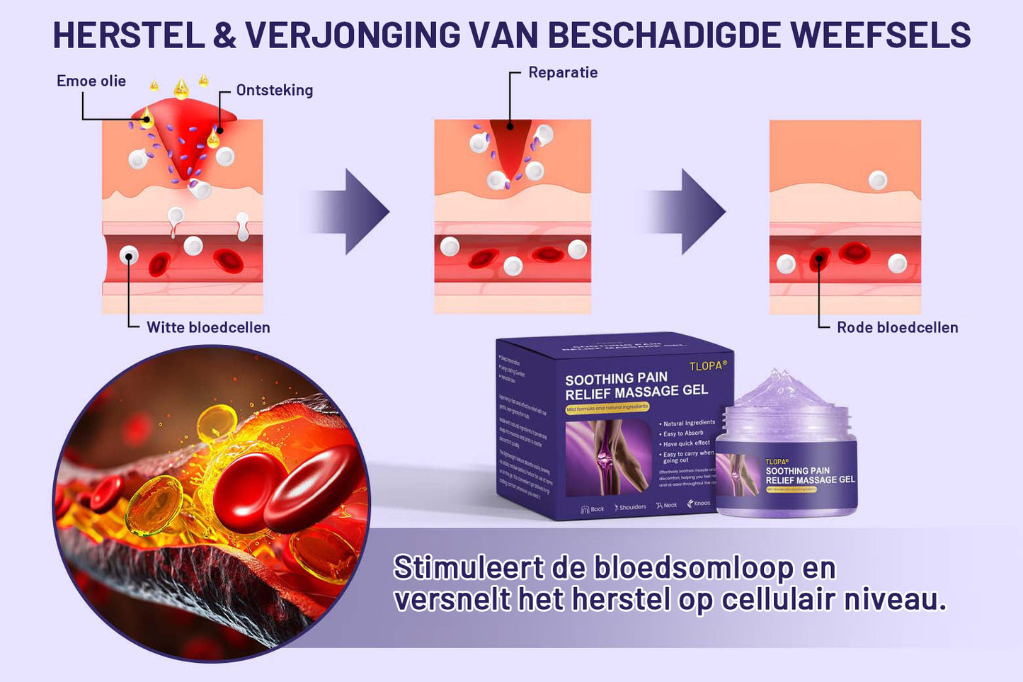 [Officiële winkel]🌟 TLOPA® Natuurlijke pijnstillende gel – 💪Snel absorberend en langdurig comfort voor pijnlijke spieren en gewrichten🌱